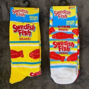 NEW! NWT SWEDISH FISH-NOVELTY 3 SOCKS & KOOL AID SOCKS